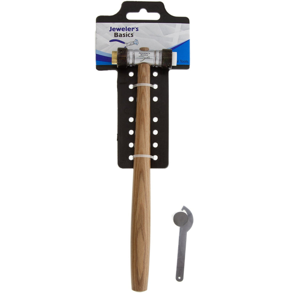 Jeweler's Basics® Hammer, 9" with .5" Brass & Nylon Faces