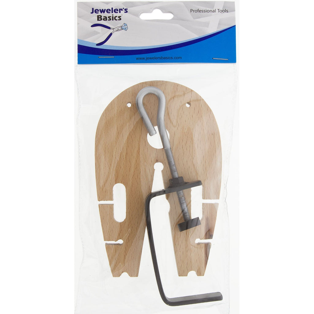 V-Slot Jewelers Bench Pin – Filing & Sawing Block Anvil With Clamp, Fits Work Surfaces Up To 2" Thick, 7.25" X 2.25"
