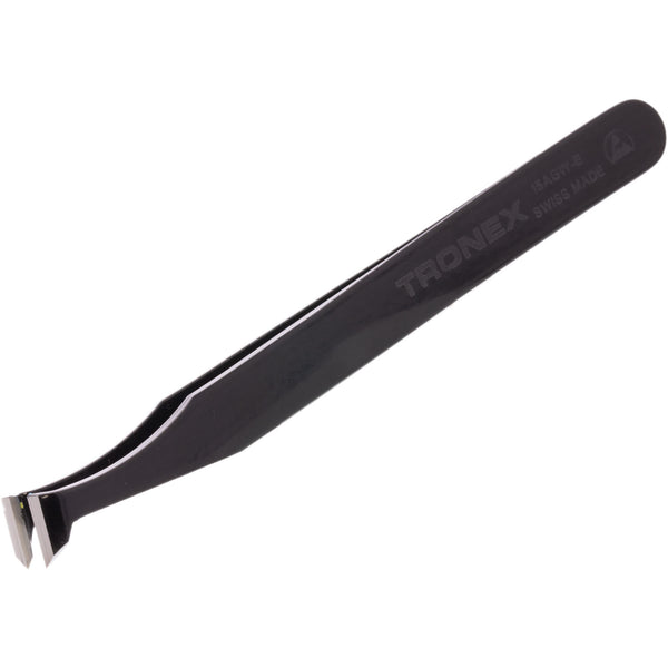 Tweezers - Tronex 15AGW Cutting Carbon Steel, Epoxy Coated, Large Pointed Tip