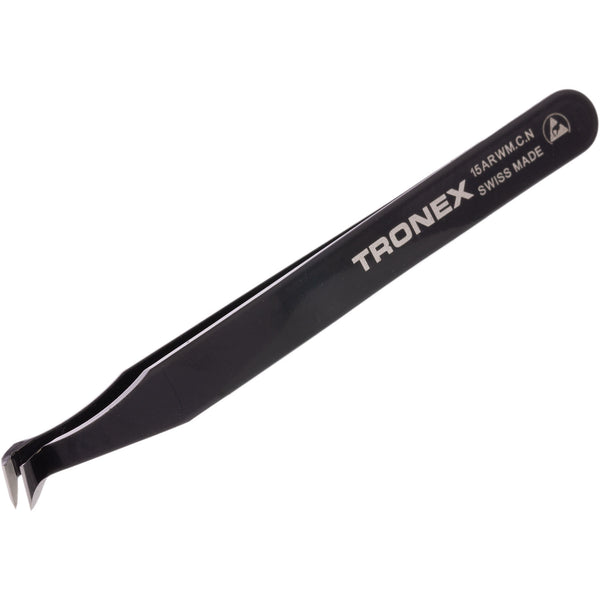 Tweezers - Tronex 15ARW Cutting Carbon Steel, Epoxy Coated, Rounded Tip