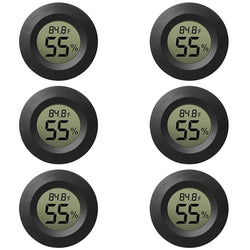 6-Pack Mini Hygrometer Thermometer Digital LCD Monitor Indoor/Outdoor Humidity Meter