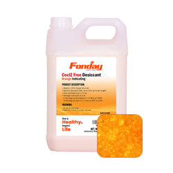 12LB Fonday Premium Moisture Indicating Silica Gel Desiccant Orange to Green Rechargeable Industry Standard Bead Size 3 to 5mm