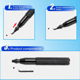 Deburring Tool Set 11 Pieces of High Speed Steel Rotary Burr Removal Blades, Ideal for Deburring Tool,1 Black Handle