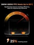 Creality Filament Dryer Box 4 Spools, Space Pi X4 Filament Storage Box, 200W PTC Heats Up to 85°C
