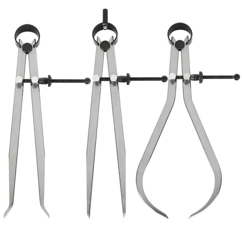 Acrux7 3Pcs 8 Inch Long Spring Caliper Set, Carbon Steel Outside Divider Caliper Compass, Calipers