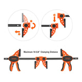 Jorgensen 24" One Hand Clamp/Spreader - 2-pack, Medium Duty, E-Z Hold Bar Clamps Set