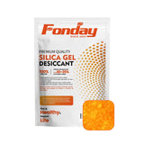 12LB Fonday Premium Moisture Indicating Silica Gel Desiccant Orange to Green Rechargeable Industry Standard Bead Size 3 to 5mm