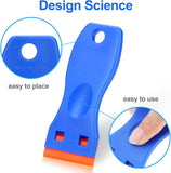 4 Pcs Plastic Razor Blade Scraper and 100 Pcs Blades