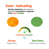 12LB Fonday Premium Moisture Indicating Silica Gel Desiccant Orange to Green Rechargeable Industry Standard Bead Size 3 to 5mm