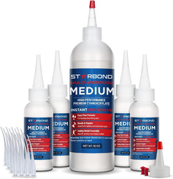 Starbond Medium CA Glue Complete Refill Kit (16 oz) – Cyanoacrylate Super Glue Refill System