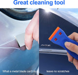 4 Pcs Plastic Razor Blade Scraper and 100 Pcs Blades