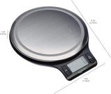 Digital Kitchen Scale with LCD Display,Weighs up to 11 pounds, Black and Stainless Steel