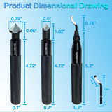 Deburring Tool Set 11 Pieces of High Speed Steel Rotary Burr Removal Blades, Ideal for Deburring Tool,1 Black Handle