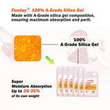12LB Fonday Premium Moisture Indicating Silica Gel Desiccant Orange to Green Rechargeable Industry Standard Bead Size 3 to 5mm