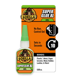 Gorilla Super Glue XL, Clear Glue, 25 Gram (Pack of 2) - All Purpose and Fast Setting for Projects and Repairs