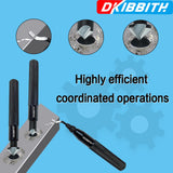 Deburring Tool Set 11 Pieces of High Speed Steel Rotary Burr Removal Blades, Ideal for Deburring Tool,1 Black Handle