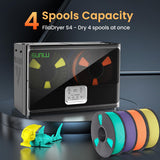SUNLU Official 3D Printer Filament Dryer S4, 4 Spools Capacity, 350W PTC Heater, 70℃ Max