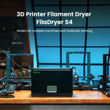 SUNLU Official 3D Printer Filament Dryer S4, 4 Spools Capacity, 350W PTC Heater, 70℃ Max