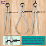 Acrux7 3Pcs 8 Inch Long Spring Caliper Set, Carbon Steel Outside Divider Caliper Compass, Calipers