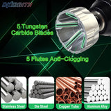 Deburring Tool Set 11 Pieces of High Speed Steel Rotary Burr Removal Blades, Ideal for Deburring Tool,1 Black Handle