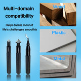 Deburring Tool Set 11 Pieces of High Speed Steel Rotary Burr Removal Blades, Ideal for Deburring Tool,1 Black Handle