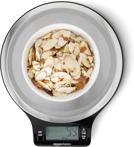 Digital Kitchen Scale with LCD Display,Weighs up to 11 pounds, Black and Stainless Steel
