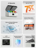 Creality Filament Dryer Box 4 Spools, Space Pi X4 Filament Storage Box, 200W PTC Heats Up to 85°C