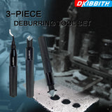 Deburring Tool Set 11 Pieces of High Speed Steel Rotary Burr Removal Blades, Ideal for Deburring Tool,1 Black Handle
