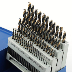 COMOWARE 60pcs Number Drill Bit Set, Wire Gauge #1 to #60, HSS M2 Drill Bit, 135° Split Point