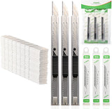 FOSHIO Utility knife Retractable with 30 Degree Snap Off Blade 9MM Box Cutter Knife, Pack of 3
