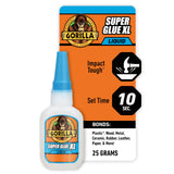 Gorilla Super Glue XL, Clear Glue, 25 Gram (Pack of 2) - All Purpose and Fast Setting for Projects and Repairs