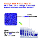 12LB Fonday Premium Moisture Indicating Silica Gel Desiccant Orange to Green Rechargeable Industry Standard Bead Size 3 to 5mm