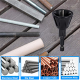 Deburring Tool Set 11 Pieces of High Speed Steel Rotary Burr Removal Blades, Ideal for Deburring Tool,1 Black Handle