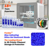 12LB Fonday Premium Moisture Indicating Silica Gel Desiccant Orange to Green Rechargeable Industry Standard Bead Size 3 to 5mm