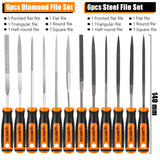 25Pcs Metal File Set, Premium Grade T12 Drop Forged Alloy Steel
