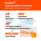 12LB Fonday Premium Moisture Indicating Silica Gel Desiccant Orange to Green Rechargeable Industry Standard Bead Size 3 to 5mm
