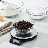Digital Kitchen Scale with LCD Display,Weighs up to 11 pounds, Black and Stainless Steel