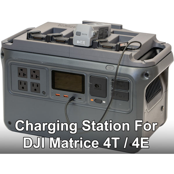 Battery Charging Dock for DJI Matrice 4T / 4E – Freestanding or Mounts to DJI Power 1000 (Dock Only or Dock + OEM Charging Hub)
