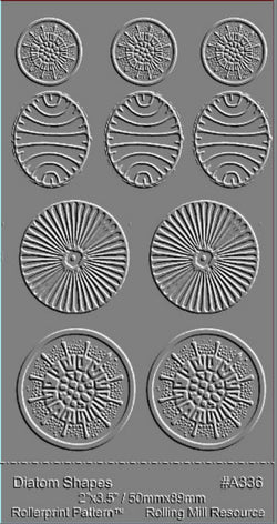 Rolling Mill Pattern, Diatom Shapes (2” X 3.5”) by RMR