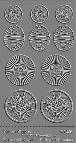 Rolling Mill Pattern, Diatom Shapes (2” X 3.5”) by RMR