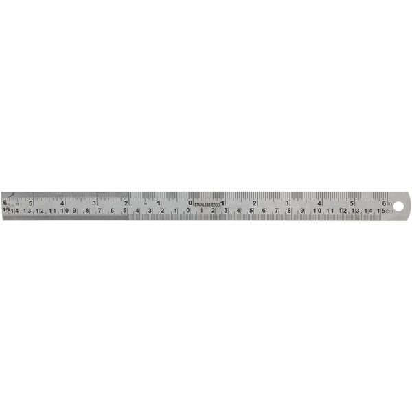 Ruler - Stainless, 12in., 0 in the Middle