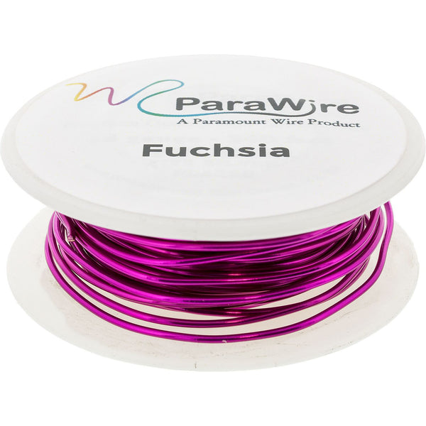 Copper Wire, Silver Plated Parawire 18ga Fuchsia 25' Roll