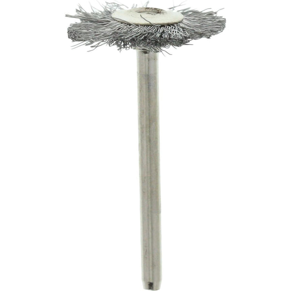 Brush - Round, St. Steel Wire Mounted, 1/8” Shank, 7/8”