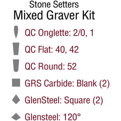 GRS - Mixed Graver Kit, Stone Setters