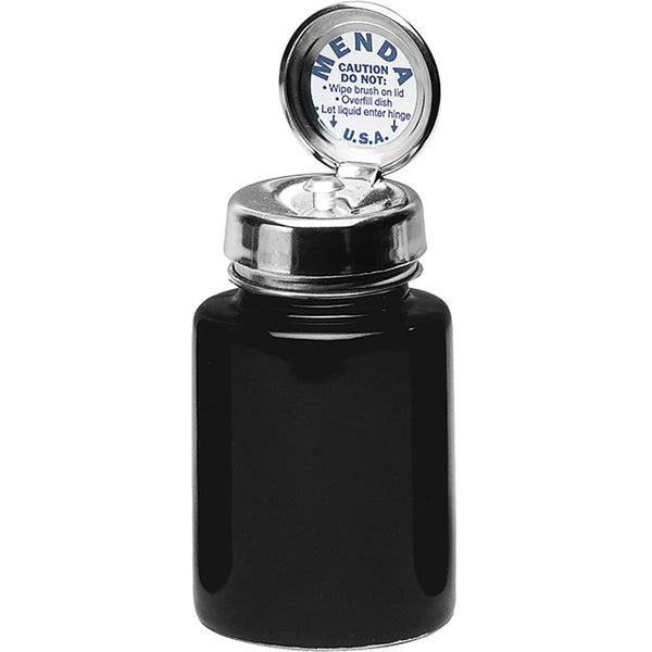 Menda - Pure-Touch, SS, Round 4oz Black Glass,