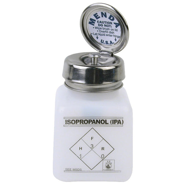 Menda - Pure-Touch, Natural Square, HDPE 4oz, Imprinted 'Isopropanol'