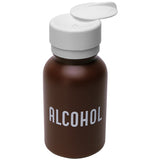 Menda - Lasting-Touch, Brown Round HDPE, 8oz Imprinted 'Alcohol'