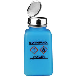 Menda - One-Touch, HDPE Durastatic Blue Bottle, GHS Label, Isopropanol Printed, 6oz