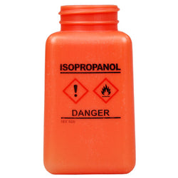 Menda - Bottle Only, HDPE Durastatic Orange, GHS Label, Isopropanol Printed,6oz