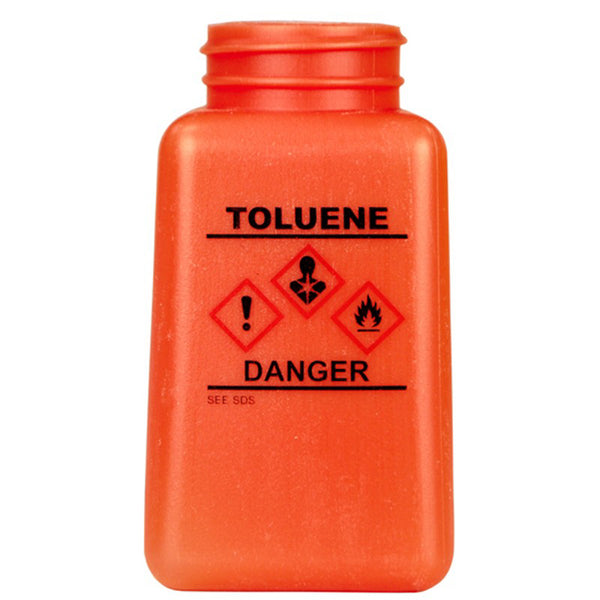 Menda - Bottle Only, HDPE Durastatic Orange, GHS Label, Toluene Printed, 6oz